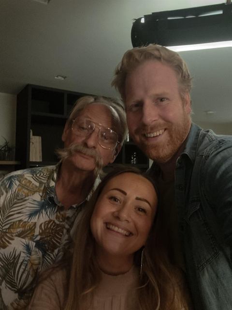 Selfie van Floortje met Martin van Waardenberg en Ferdi Stofmeel